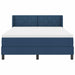 Pat cu arcuri cu headboard albastru 200 x 160 cm țesătură - WALTI WALTI