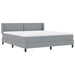 Pat cu arcuri cu headboard Gri deschis 200 x 180 cm țesătură - WALTI WALTI