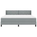 Pat cu arcuri cu headboard Gri deschis 200 x 180 cm țesătură - WALTI WALTI