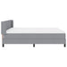 Pat cu arcuri cu headboard Gri deschis 200 x 180 cm țesătură - WALTI WALTI