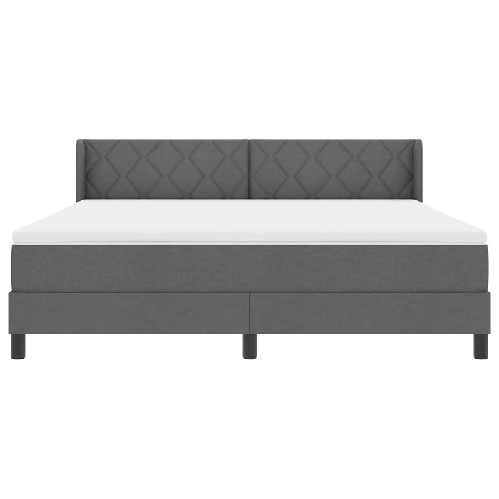 Pat cu arcuri cu pernă Manual Gri închis 200 x 180 cm țesătură - WALTI WALTI