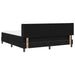 Pat cu arcuri cu headboard Manual Negru 200 x 180 cm țesătură - WALTI WALTI