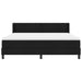 Pat cu arcuri cu headboard Manual Negru 200 x 180 cm țesătură - WALTI WALTI