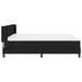 Pat cu arcuri cu headboard Manual Negru 200 x 180 cm țesătură - WALTI WALTI