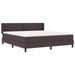 Pat cu arcuri cu headboard Maro închis 200 x 180 cm țesătură - WALTI WALTI