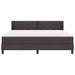 Pat cu arcuri cu headboard Maro închis 200 x 180 cm țesătură - WALTI WALTI