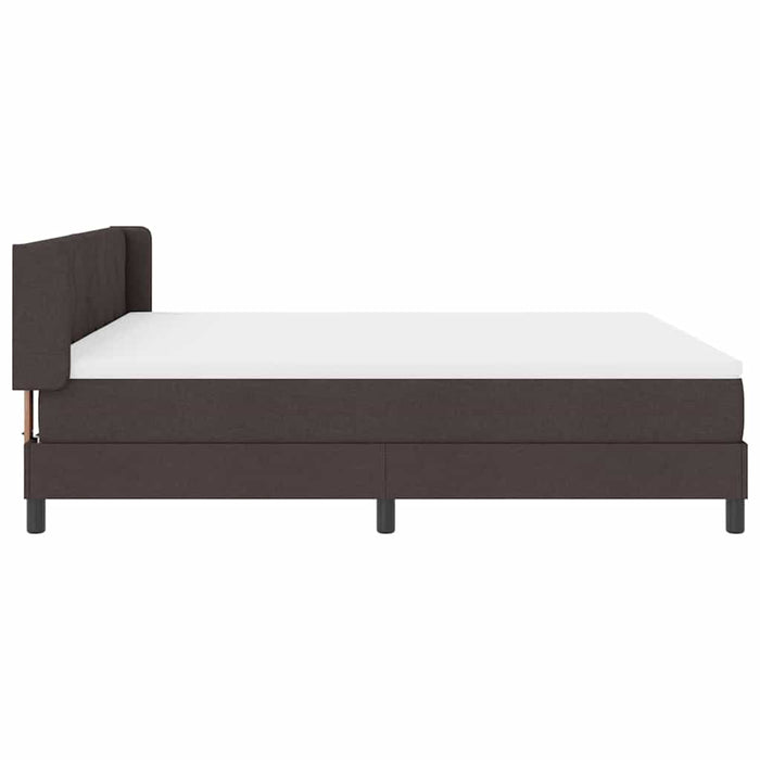 Pat cu arcuri cu headboard Maro închis 200 x 180 cm țesătură - WALTI WALTI