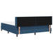 Pat cu arcuri cu headboard albastru 200 x 180 cm țesătură - WALTI WALTI