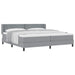 Pat cu arcuri cu saltea Gri deschis 200 x 200 cm Poliester - WALTI WALTI