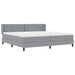 Pat cu arcuri cu saltea Gri deschis 200 x 200 cm Poliester - WALTI WALTI