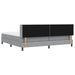 Pat cu arcuri cu saltea Gri deschis 200 x 200 cm Poliester - WALTI WALTI