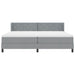 Pat cu arcuri cu saltea Gri deschis 200 x 200 cm Poliester - WALTI WALTI