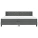 Pat cu arcuri cu headboard Gri închis 200 x 200 cm țesătură - WALTI WALTI
