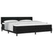 Pat cu arcuri cu saltea Negru 200 x 200 cm Poliester - WALTI WALTI