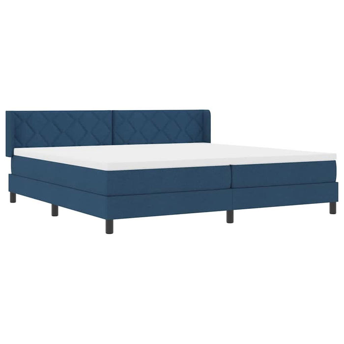 Pat cu arcuri cu saltea albastru 200 x 200 cm Poliester - WALTI WALTI
