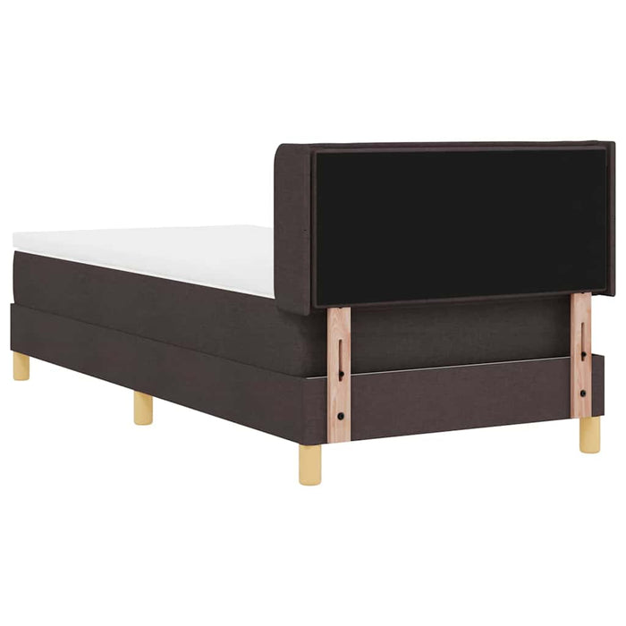 Pat cu arcuri Maro închis 80 x 200 cm Material textil tapițat - WALTI WALTI