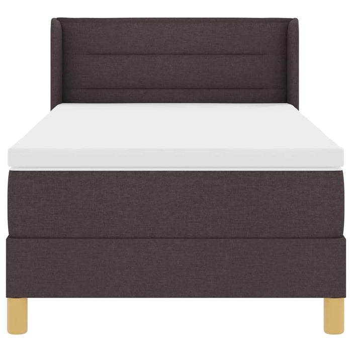 Pat cu arcuri Maro închis 80 x 200 cm Material textil tapițat - WALTI WALTI