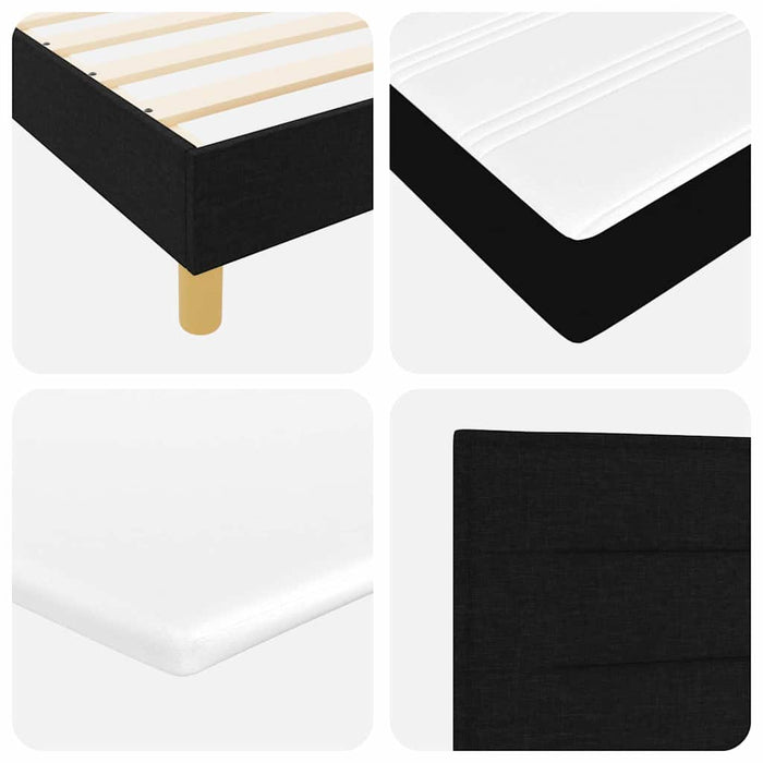 Pat cu arcuri Negru și Alb și Negru 100 x 200 cm țesătură - WALTI WALTI
