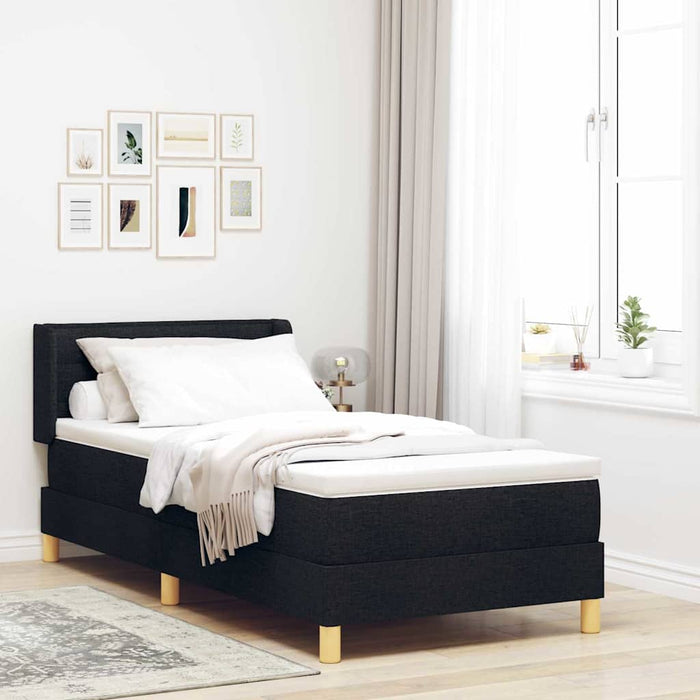 Pat cu arcuri Negru și Alb și Negru 100 x 200 cm țesătură - WALTI WALTI