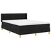 Pat cu arcuri cu saltea Negru 190 x 140 cm Poliester - WALTI WALTI