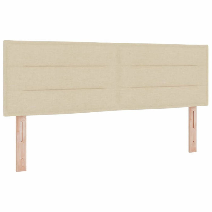 Pat cu Saltea cu Arcuri cu saltea Crem 140 x 190 cm țesătură - WALTI WALTI