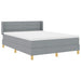Pat cu arcuri cu saltea Gri deschis 200 x 140 cm Poliester - WALTI WALTI