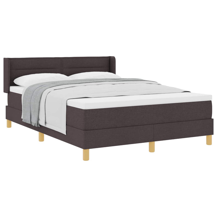 Pat cu arcuri cu saltea Maro închis 200 x 140 cm țesătură WALTI