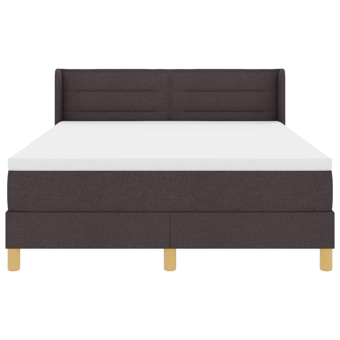 Pat cu arcuri cu saltea Maro închis 200 x 140 cm țesătură WALTI