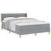 Pat cu arcuri cu saltea Gri deschis 200 x 160 cm Poliester - WALTI WALTI