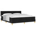 Pat cu arcuri cu saltea Negru 200 x 180 cm Poliester - WALTI WALTI