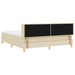 Pat cu arcuri cu saltea Crem 200 x 180 cm Poliester - WALTI WALTI