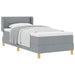 Pat cu arcuri cu headboard Gri deschis 200 x 80 cm țesătură - WALTI WALTI