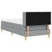 Pat cu arcuri cu headboard Gri deschis 200 x 80 cm țesătură - WALTI WALTI