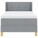 Pat cu arcuri cu headboard Gri deschis 200 x 80 cm țesătură - WALTI WALTI