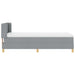 Pat cu arcuri cu headboard Gri deschis 200 x 80 cm țesătură - WALTI WALTI