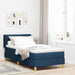 Pat cu arcuri cu headboard Manual albastru 200 x 80 cm țesătură - WALTI WALTI