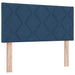 Pat cu arcuri cu headboard Manual albastru 200 x 80 cm țesătură - WALTI WALTI