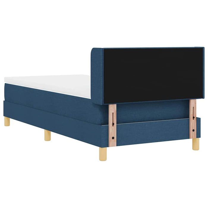 Pat cu arcuri cu headboard Manual albastru 200 x 80 cm țesătură - WALTI WALTI