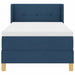 Pat cu arcuri cu headboard Manual albastru 200 x 80 cm țesătură - WALTI WALTI