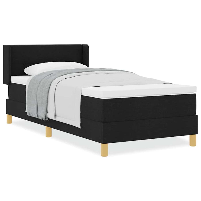 Pat cu arcuri Negru și Alb și Negru 100 x 200 cm țesătură - WALTI WALTI