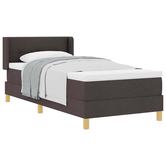 Pat cu arcuri Maro închis și Alb 100 x 200 cm țesătură - WALTI WALTI