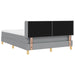 Pat cu arcuri cu saltea Gri deschis 190 x 140 cm Poliester - WALTI WALTI
