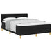 Pat cu arcuri cu headboard Manual Negru 190 x 140 cm țesătură - WALTI WALTI