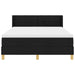 Pat cu arcuri cu headboard Manual Negru 190 x 140 cm țesătură - WALTI WALTI