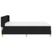 Pat cu arcuri cu headboard Manual Negru 190 x 140 cm țesătură - WALTI WALTI