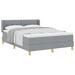 Pat cu arcuri cu saltea Gri deschis 200 x 160 cm Poliester - WALTI WALTI