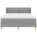 Pat cu arcuri cu saltea Gri deschis 200 x 160 cm Poliester - WALTI WALTI