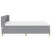 Pat cu arcuri cu saltea Gri deschis 200 x 160 cm Poliester - WALTI WALTI