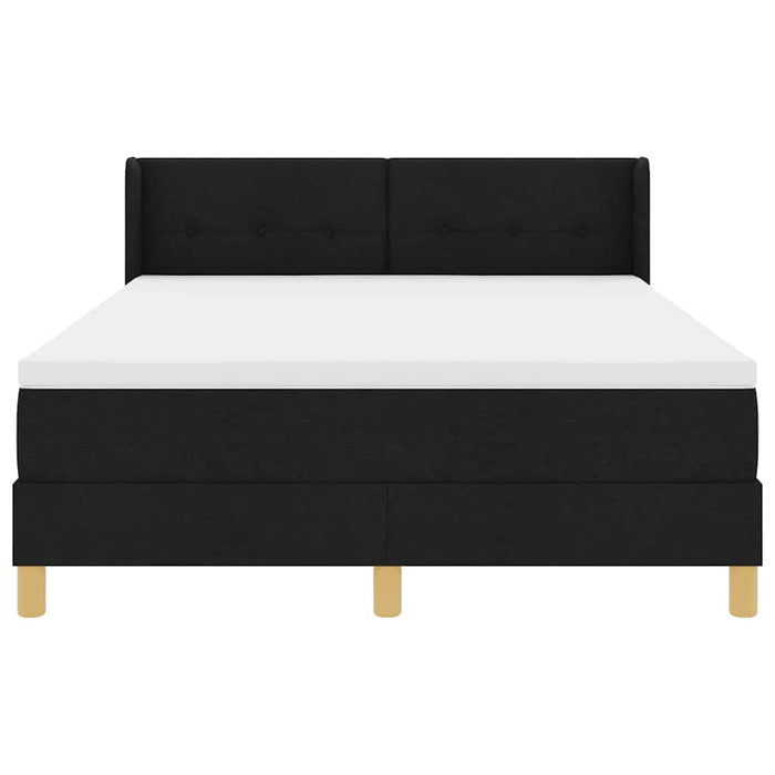 Pat cu arcuri cu saltea Negru 200 x 160 cm Poliester - WALTI WALTI