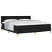 Pat cu arcuri cu saltea Negru 200 x 180 cm Poliester - WALTI WALTI